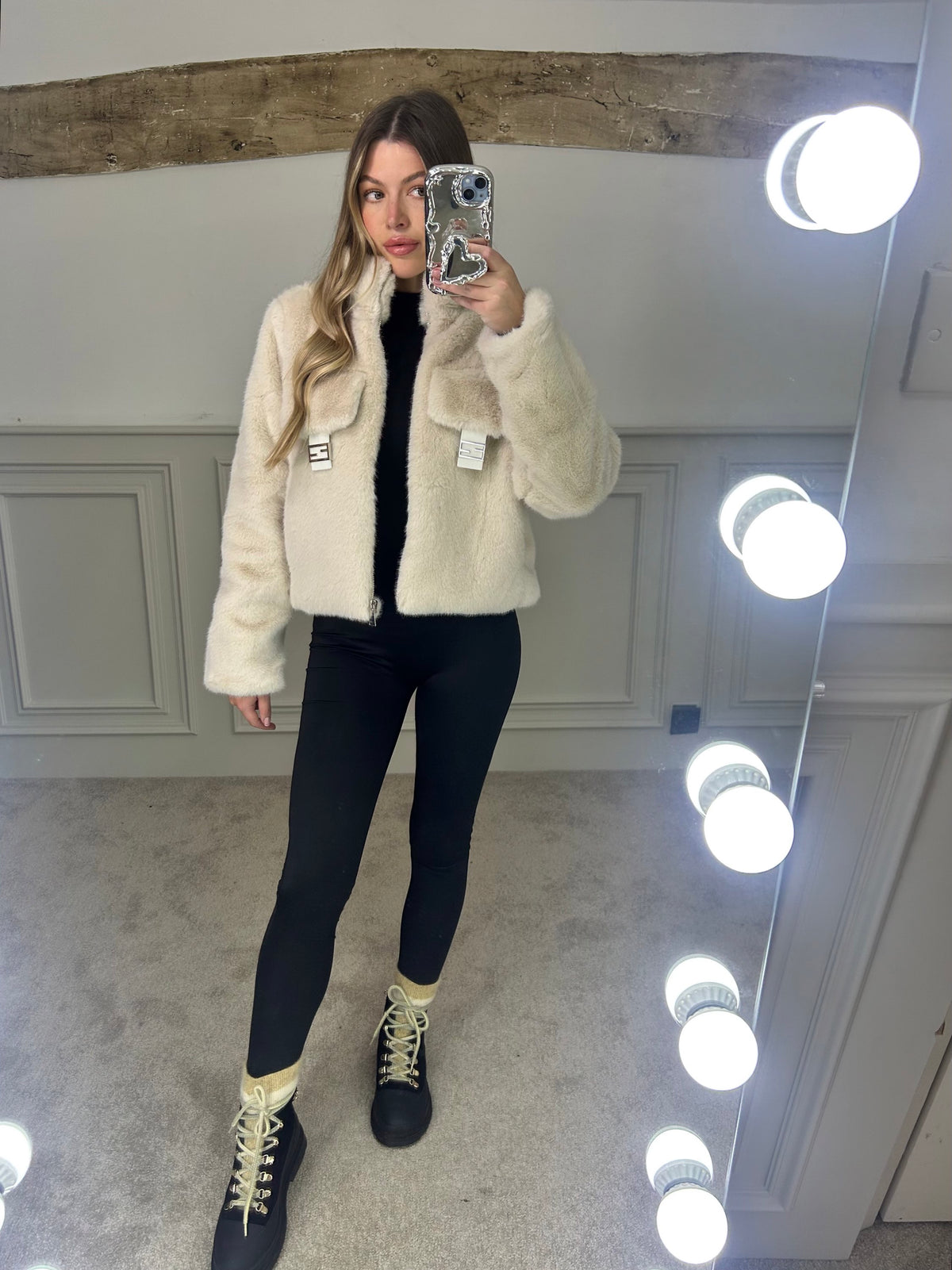 FF Cream Faux Fur Jacket - LIMITED image 0