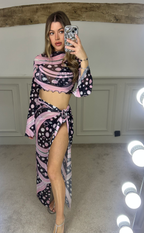 EMILIO Black & Light Pink Two Piece Set - LIMITED image 2