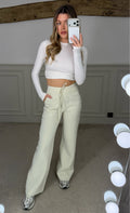 SEAMLESS Bone Tie Up Straight Leg Pants image 0