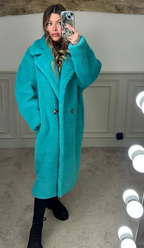 MARA Aqua Teddy Coat with Suede Lining image 3