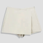 Beige SKORT Zip Up Skirt Shorts. image 3
