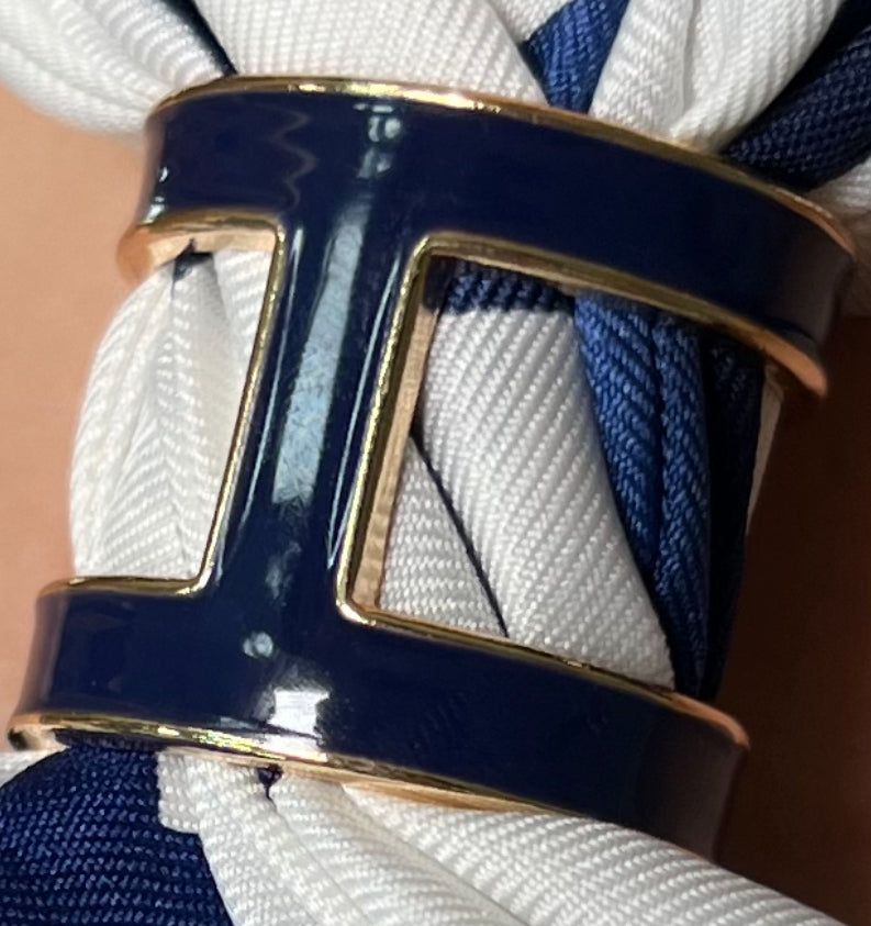 H Colour Scarf Ring - Gold  image 1