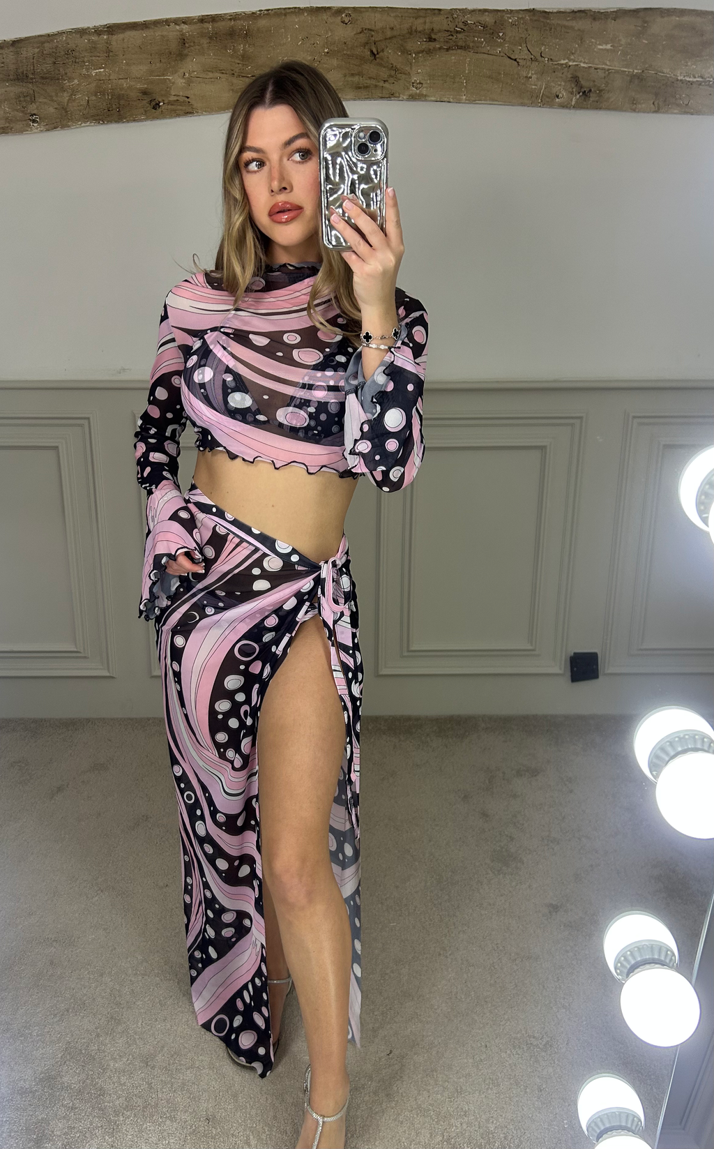 EMILIO Black & Light Pink Two Piece Set - LIMITED image 3