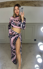 EMILIO Black & Light Pink Two Piece Set - LIMITED image 3