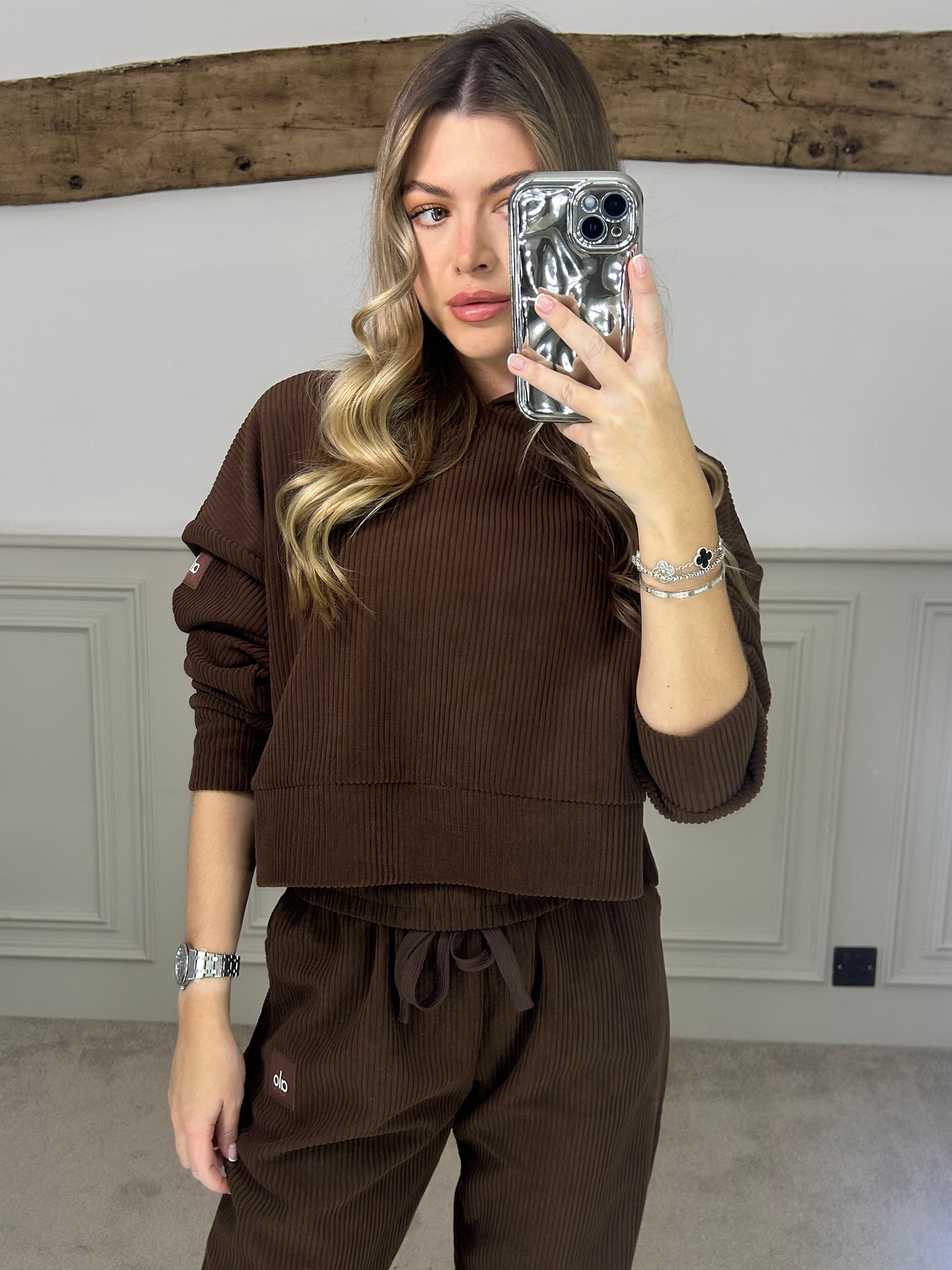 YOGA Brown Ribbed Knit Tracksuit - LIMITED image 1