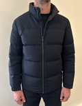 MENS Fitted Waterproof Coat Dark Navy with Seamless Zip  image 0