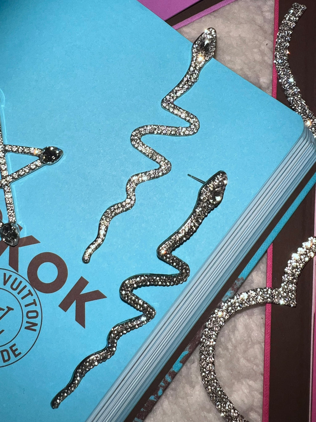 RENE Snake Crystal Earrings 🐍 image 0