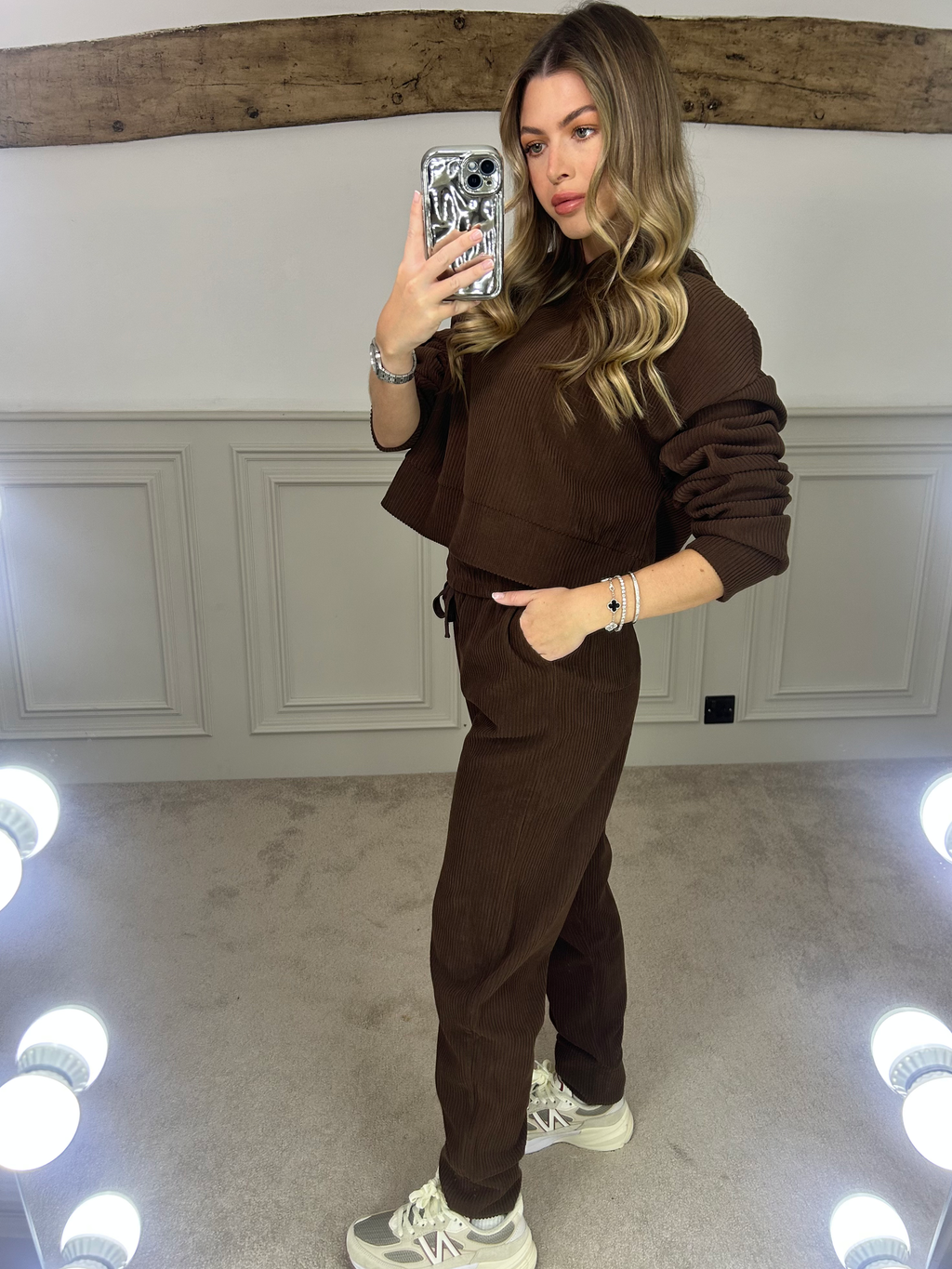 YOGA Brown Ribbed Knit Tracksuit - LIMITED image 4