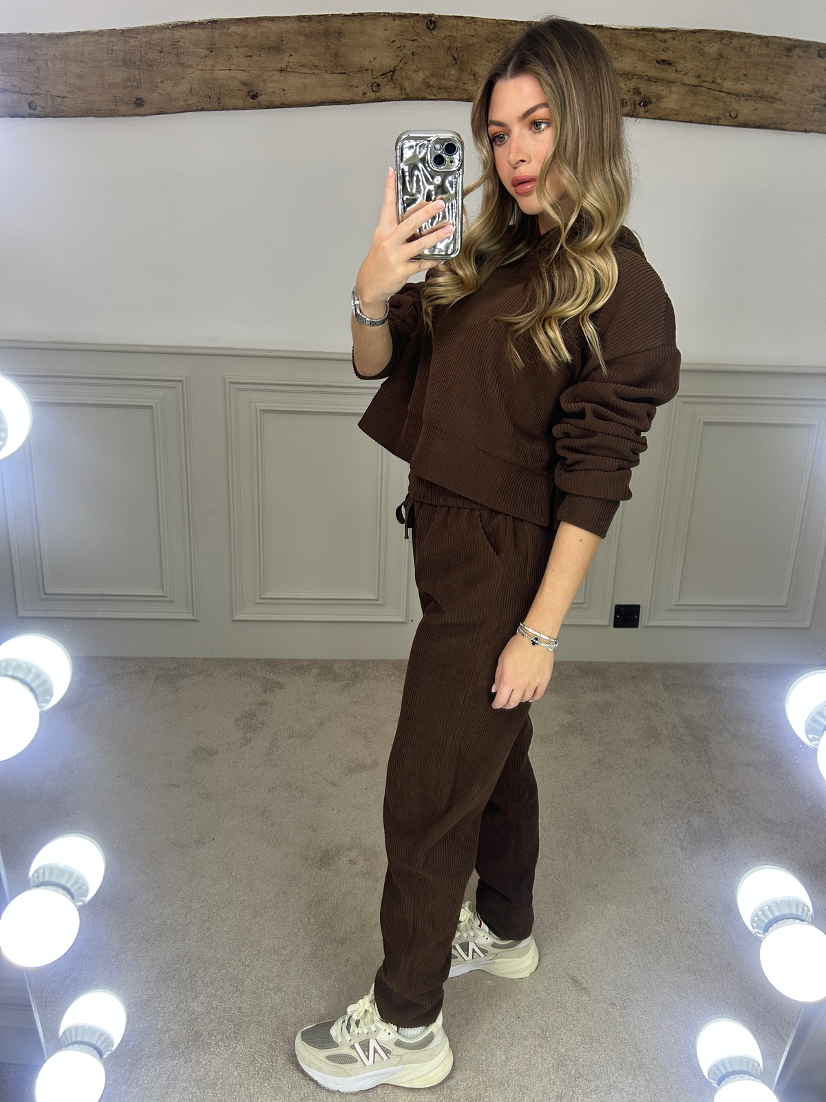 YOGA Brown Ribbed Knit Tracksuit - LIMITED image 3