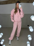 PINK Tracksuit with Hood & Drawstring Hem Track Pants image 0