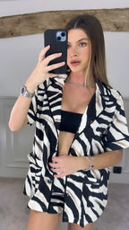 ROBERTO Zebra Print Silk Set  image 3
