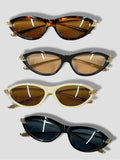 TEGA cat eye knot sunglasses with gold frame