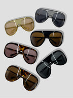 MUI oversized visor curved sunglasses in XL